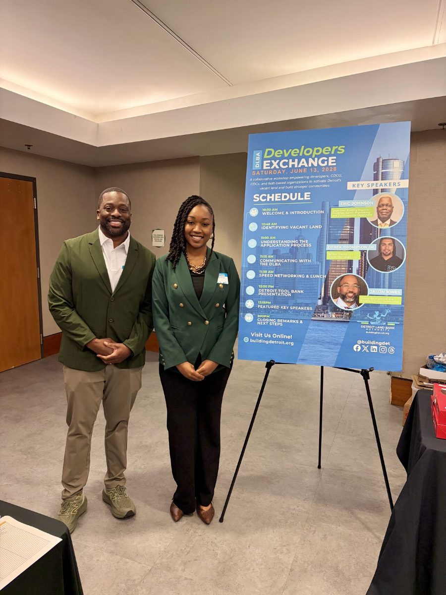 Justin Turk at the Detroit Land Bank Authority Developers Exchange.
